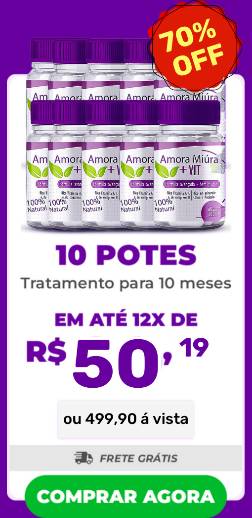 Kit 10 potes Amora Miúra + Vit - 70% OFF
