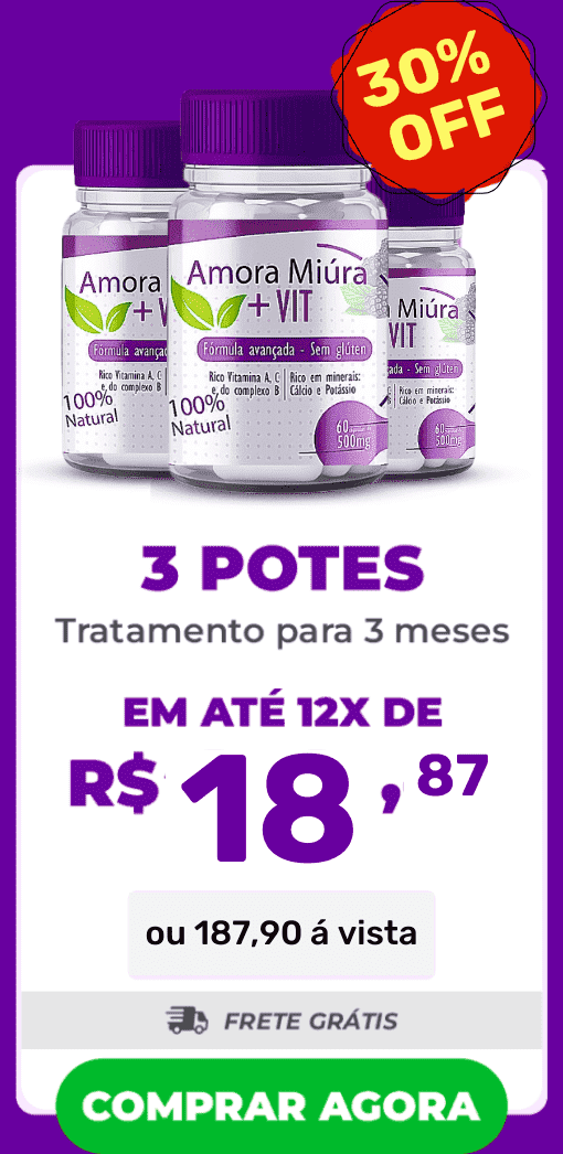 Kit 3 potes Amora Miúra + Vit - 30% OFF