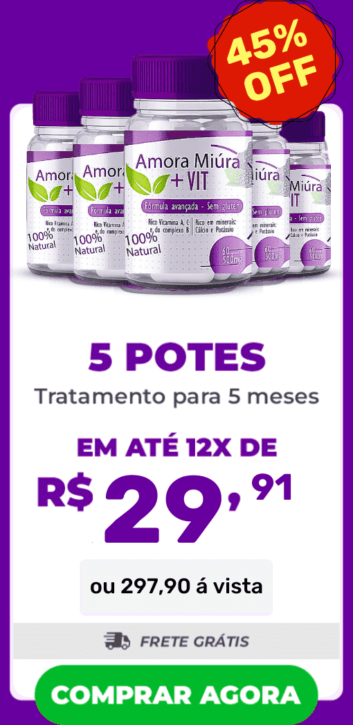 Kit 5 potes Amora Miúra + Vit - 45% OFF