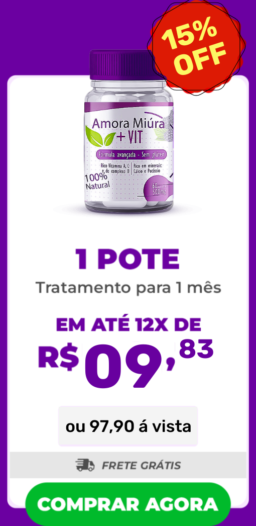 1 pote Amora Miúra + Vit - 15% OFF